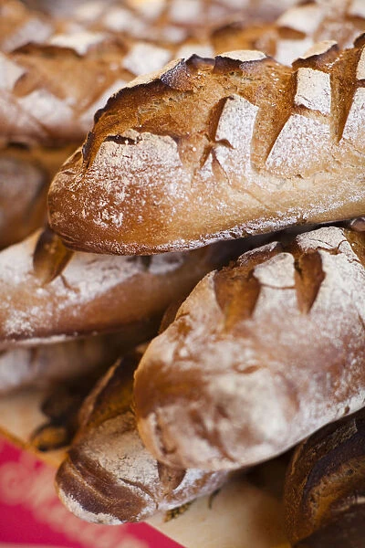 France, Moselle, Lorraine Region, Metz, covered market, artisan bread