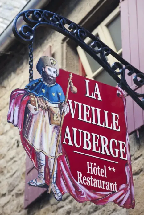 Framed Print : France, Normandy, Mont St. Michel, Hotel Sign Framed Print : France, Normandy, Mont St. Michel, Hotel Sign