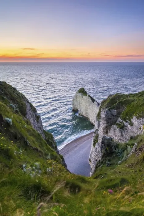 Framed Print : France, Normandy (Normandie), Seine-Maritime department, Etretat