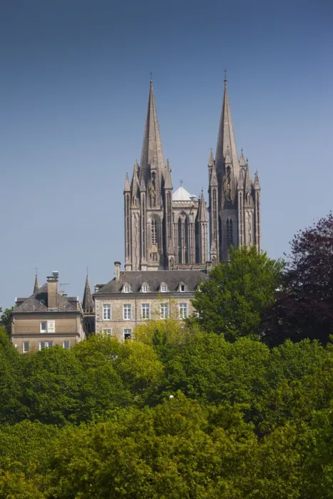 Framed Print : France, Normandy Region, Manche Department, Coutances, Coutances Cathedral Framed Print : France, Normandy Region, Manche Department, Coutances, Coutances Cathedral