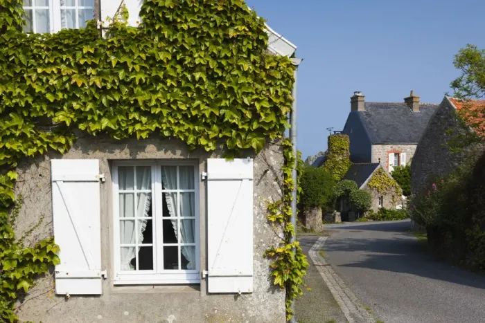 Framed Print : France, Normandy Region, Manche Department, Goury, town building detail Framed Print : France, Normandy Region, Manche Department, Goury, town building detail
