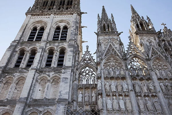 France, Normandy, Rouen, Rouen Cathedral, The West Facade