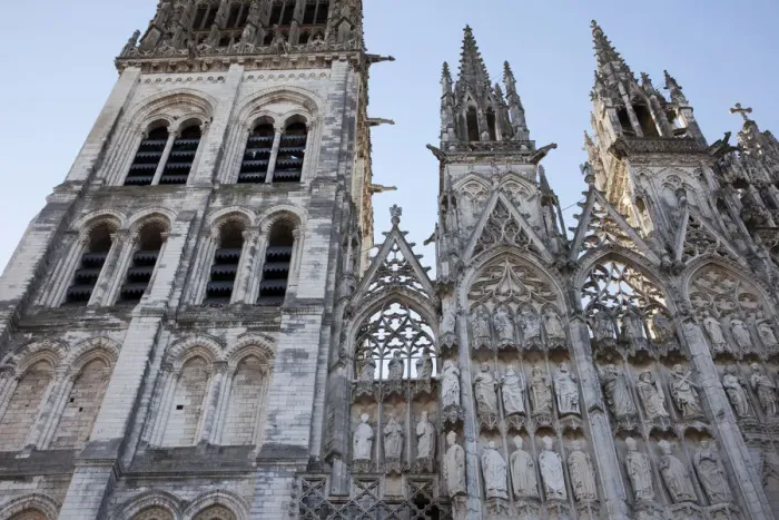 Framed Print : France, Normandy, Rouen, Rouen Cathedral, The West Facade Framed Print : France, Normandy, Rouen, Rouen Cathedral, The West Facade