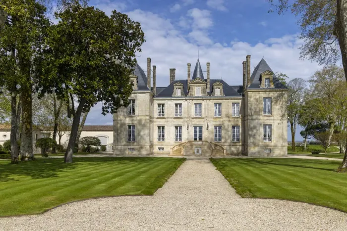 Framed Print : France, Nouvelle-Aquitaine, Gironde, Medoc, Chateau Pichon Longueville Comtesse de Lalande