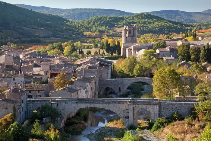 Framed Print : France, Occitanie, Languedoc-Roussillon, Aude, Lagrasse