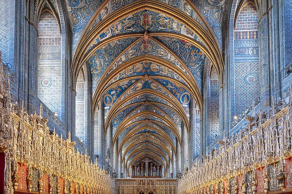 France, Occitanie, Tarn, Episcopal City of Albi, Saint Ca©cile Cathedral interior