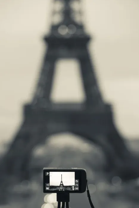 Framed Print : France, Paris, Eiffel Tower photographed with digital camera, dawn Framed Print : France, Paris, Eiffel Tower photographed with digital camera, dawn