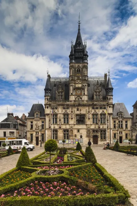 Framed Print : France, Picardy Region, Oise Department, Compiegne, town hall Framed Print : France, Picardy Region, Oise Department, Compiegne, town hall