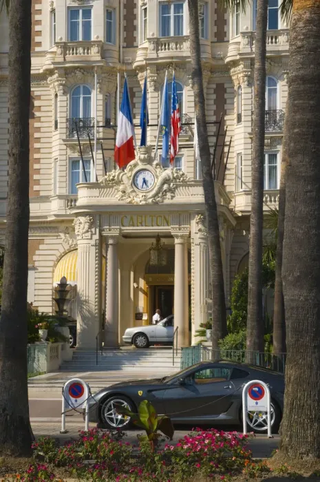 Framed Print : France, Provence-Alpes-Cote d Azur, Cannes, Boulevard de la Croisette, Carlton Hotel Framed Print : France, Provence-Alpes-Cote d Azur, Cannes, Boulevard de la Croisette, Carlton Hotel
