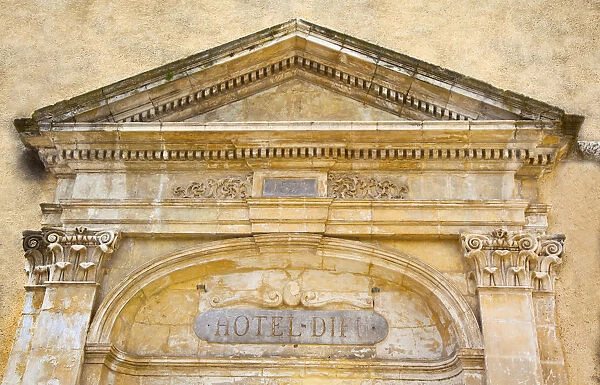 France, Provence, Arles, Hotel Dieu entrance