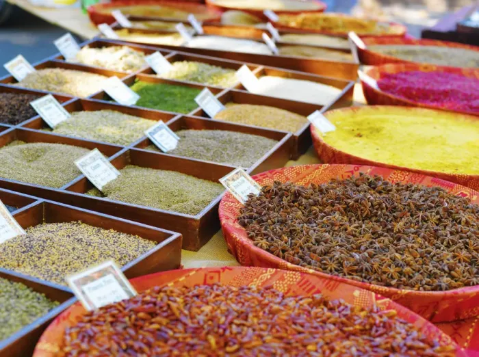 Framed Print : France, Provence, Arles, market, Herbs and spices Framed Print : France, Provence, Arles, market, Herbs and spices
