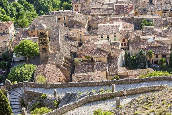 France, Provence, near Gorges du Verdon, Moustier-Sainte-Marie