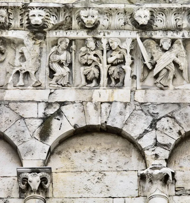 Framed Print : France, Provence, Nimes, detail of Nimes cathedral Framed Print : France, Provence, Nimes, detail of Nimes cathedral