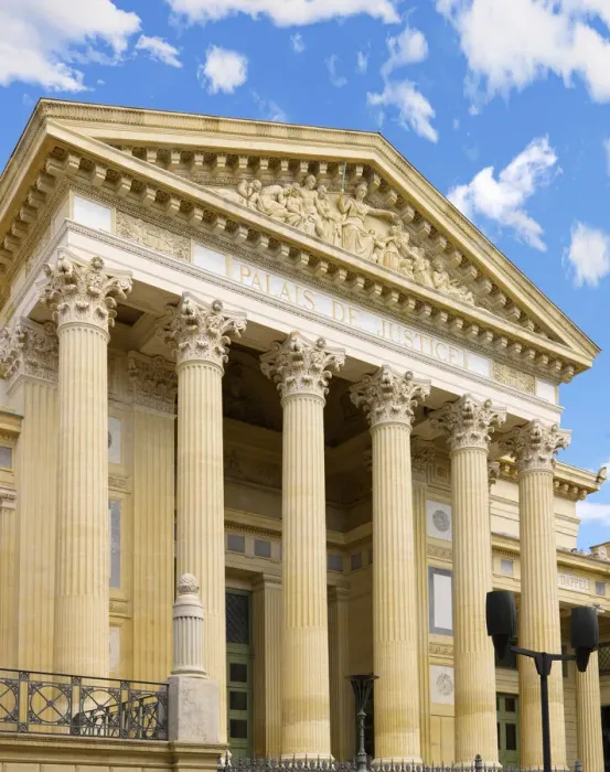 Framed Print : France, Provence, Nimes, Palais de Justice Framed Print : France, Provence, Nimes, Palais de Justice