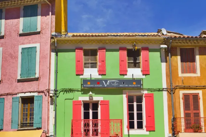 Framed Print : France, Provence, Orange, Colourful buildings