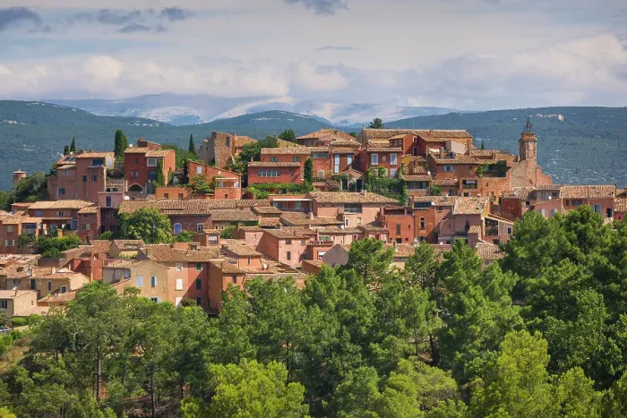 Framed Print : France, Provence, region Vaucluse, Roussillon village