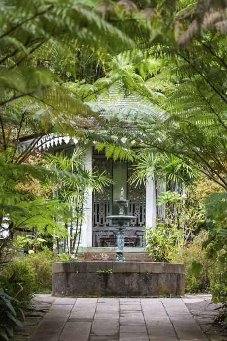 Framed Print : France, Reunion Island, Hell-Bourg, The Maison Folio garden Framed Print : France, Reunion Island, Hell-Bourg, The Maison Folio garden