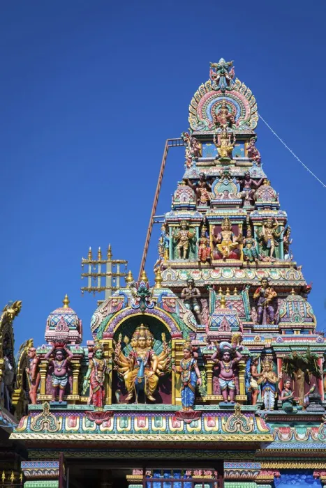 Framed Print : France, Reunion Island, Saint-Andre, Petit Bazar hindu temple Framed Print : France, Reunion Island, Saint-Andre, Petit Bazar hindu temple