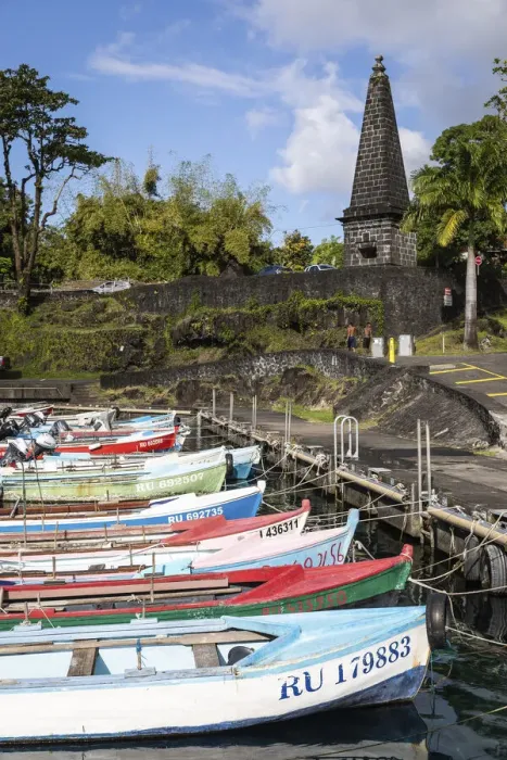 Framed Print : France, Reunion Island, Sainte-Rose, Boats at Sainte-Roses port Framed Print : France, Reunion Island, Sainte-Rose, Boats at Sainte-Roses port