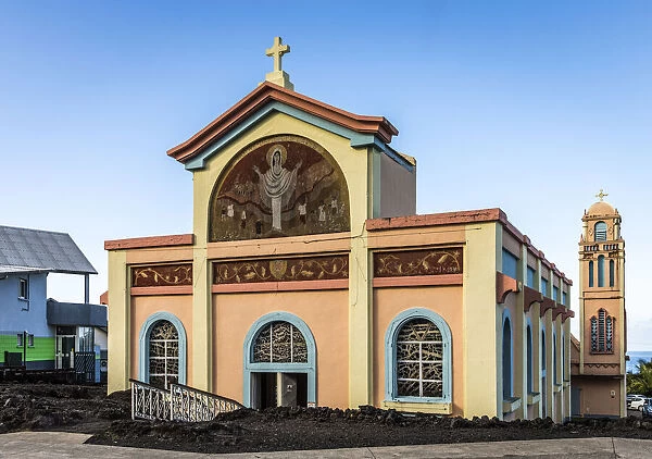 France, Reunion Island, Sainte-Rose, Notre-Dame-des-Laves church