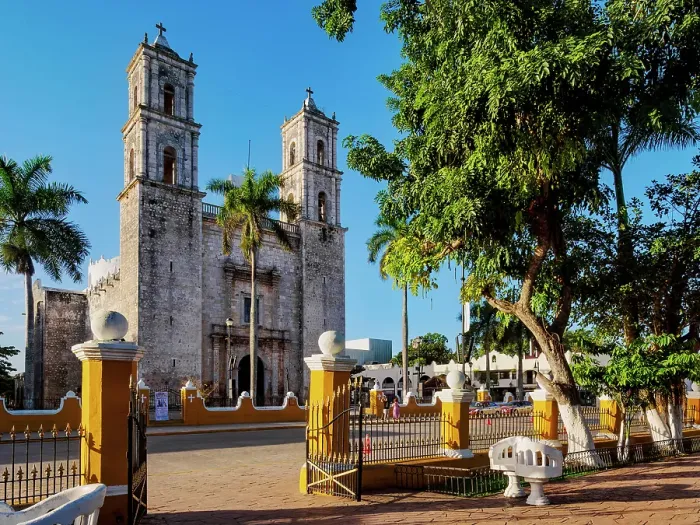Framed Print : Francisco Canton Rosado Park and Cathedral of San Servacio, main square, Valladolid, Yucatan State, Mexico Framed Print : Francisco Canton Rosado Park and Cathedral of San Servacio, main square, Valladolid, Yucatan State, Mexico