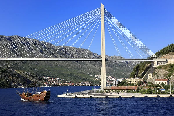 Franjo Tudjman bridge, Dubrovnik, Dalmatia, Croatia