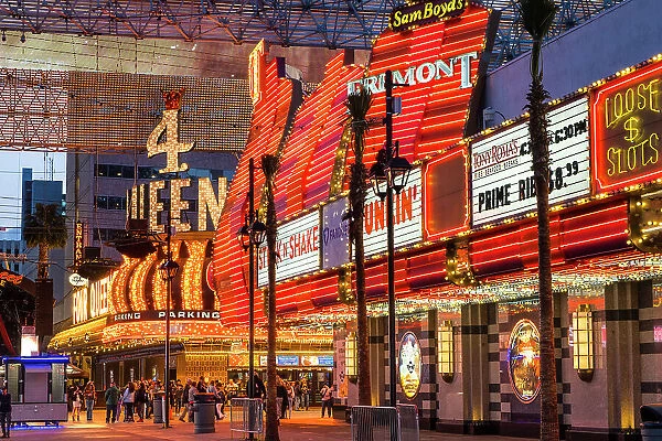 Fremont Street, Downtown, Las Vegas, Nevada, USA