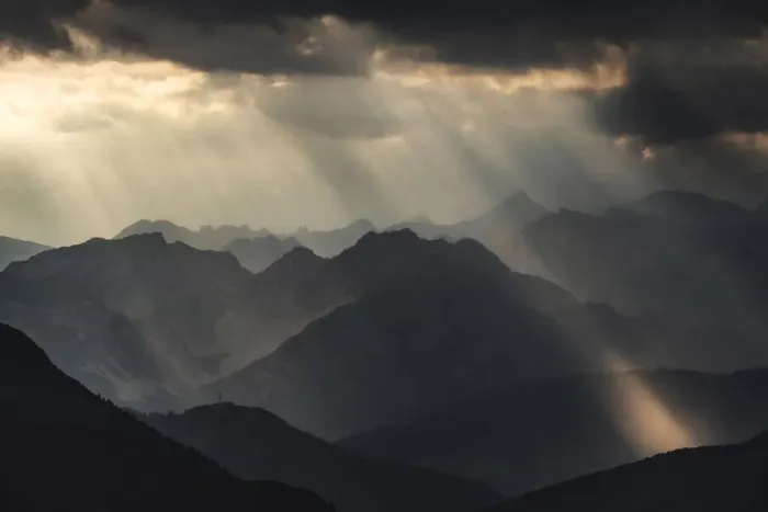 Framed Print : French Alps in a storm, Cote d Azur, France