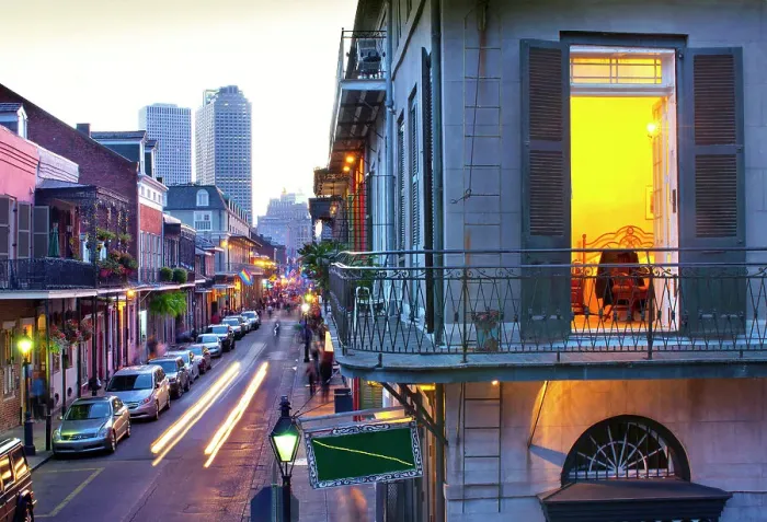 Framed Print : French Quarter, Bourbon Street, New Orleans, Louisiana, USA
