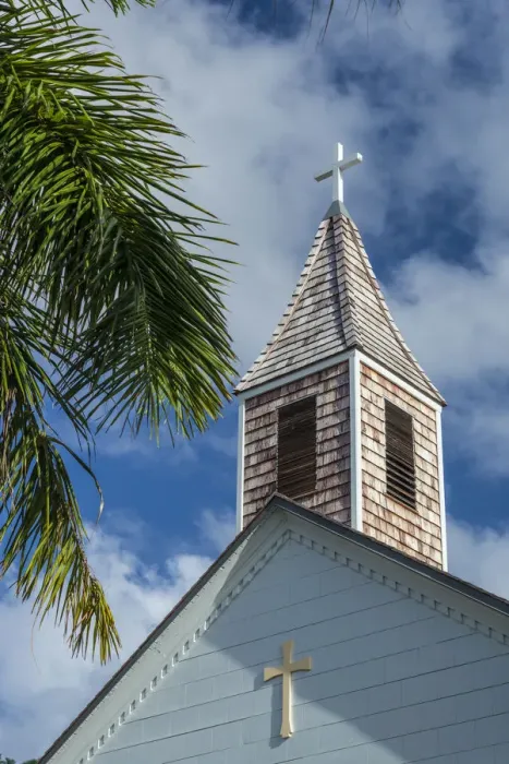 Framed Print : French West Indies, St-Barthelemy, Gustavia, Anglican Church Framed Print : French West Indies, St-Barthelemy, Gustavia, Anglican Church