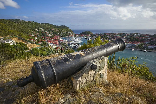 French West Indies, St-Barthelemy, Gustavia, Fort Gustave, canon