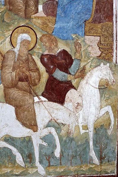 Fresco in the church of St. John the Theologian (1683), Rostov, Yaroslavl region, Russia