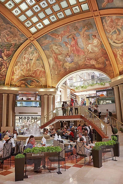 Frescoes painted by artist Antonio Berni over the central hall rooftop of the Pacifico Gallery Shopping Center, Buenos Aires, Argentina