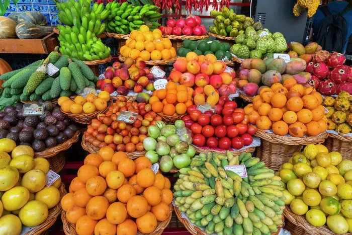 Framed Print : Fresh fruit on display at Farmers Market (Mercado dos Lavradores), Funchal, Madeira, Portugal Framed Print : Fresh fruit on display at Farmers Market (Mercado dos Lavradores), Funchal, Madeira, Portugal