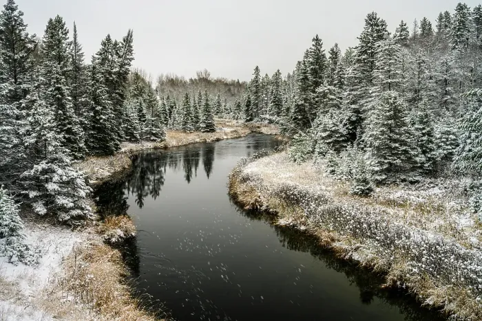 Framed Print : Fresh snow on Junction Creek, Greater Sudbury, Ontario, Canada Framed Print : Fresh snow on Junction Creek, Greater Sudbury, Ontario, Canada