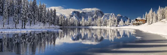 Framed Print : Fresh Snowfall at Lake Antorno, Belluno Province, Veneto, Dolomites, Italy Framed Print : Fresh Snowfall at Lake Antorno, Belluno Province, Veneto, Dolomites, Italy