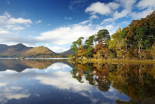 Friars Crag Reflecting in Derwent Water, Lake District National Park, Cumbria