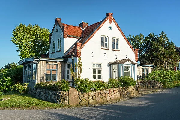 Friesian house in Nebel. Amrum island, Wadden sear, North Sea, North Friesland, Germany, Europe