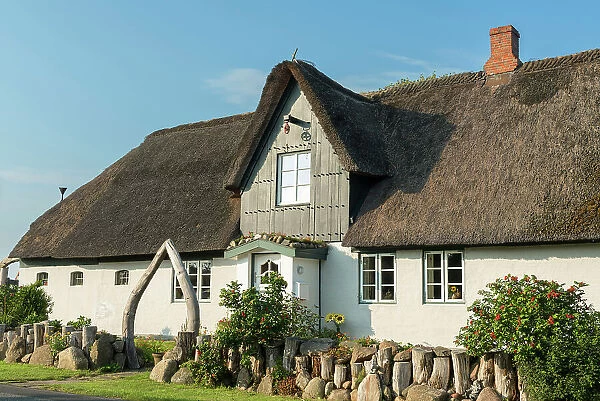 Friesian house in Nieblum on Foehr, Foehr Island, North Friesland, Schleswig-Holstein, Germany, Europe