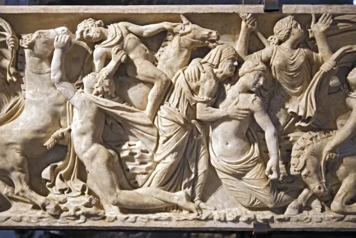 Framed Print : Frieze of Hellinistic sarcophagus, Colosseum, Rome, Italy Framed Print : Frieze of Hellinistic sarcophagus, Colosseum, Rome, Italy