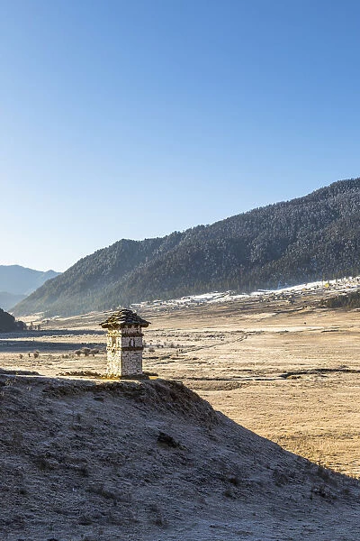 Frosty early morning in Phobjikha Valley, Bhutan