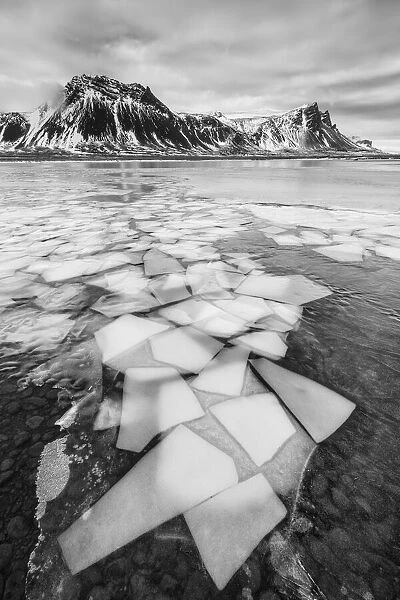 Frozen lake, Snaefellsnes, Iceland