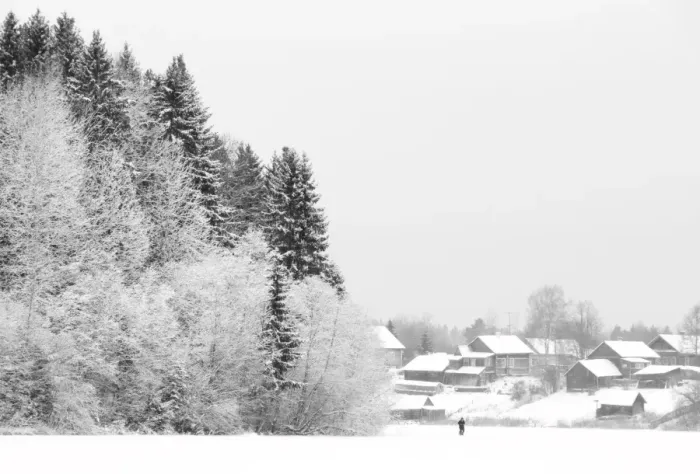 Framed Print : Frozen lake, Somino village, Leningrad region, Russia Framed Print : Frozen lake, Somino village, Leningrad region, Russia