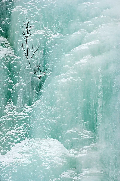 Frozen waterfall. Mt. Robson Provincial Park Mount Robson Provincial Park, British Columbia, Canada