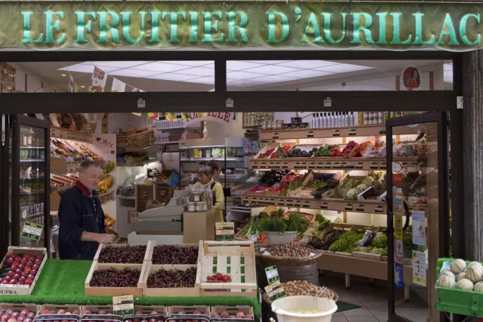 Framed Print : A fruit stand in Aurillac France Framed Print : A fruit stand in Aurillac France