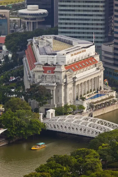 Framed Print : Fullerton Hotel, Singapore River, Singapore