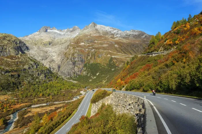 Framed Print : Furka pass road, Valais, Switzerland