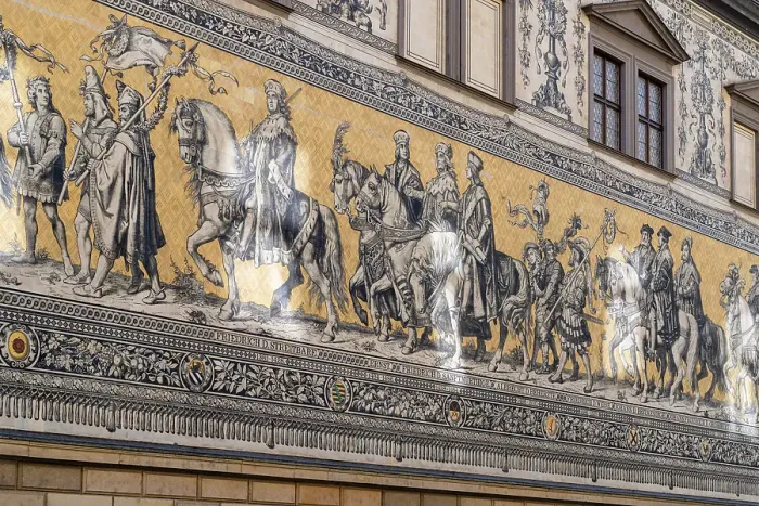 Framed Print : Furstenzug mural, Dresden, Saxony, Germany Framed Print : Furstenzug mural, Dresden, Saxony, Germany