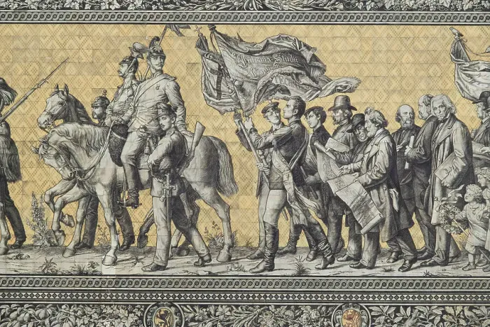 Framed Print : Furstenzug (Procession of Princes), Residenzschloss (Dresden Castle), Dresden, Saxony, Germany