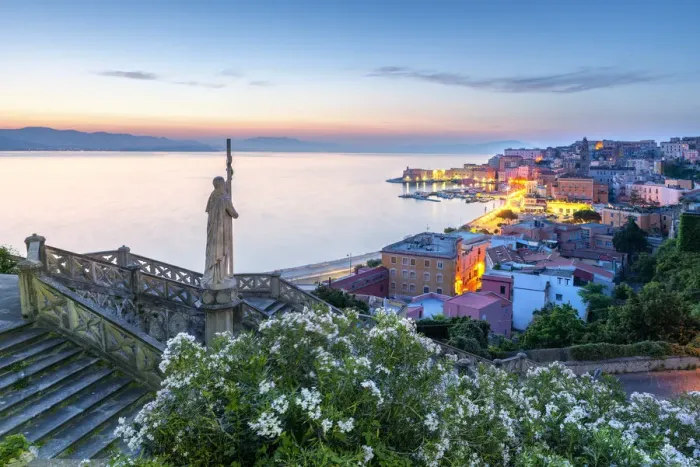 Framed Print : Gaeta medieval city at Sunrise. Europe, Italy, Lazio, Latina province, Gaeta Framed Print : Gaeta medieval city at Sunrise. Europe, Italy, Lazio, Latina province, Gaeta